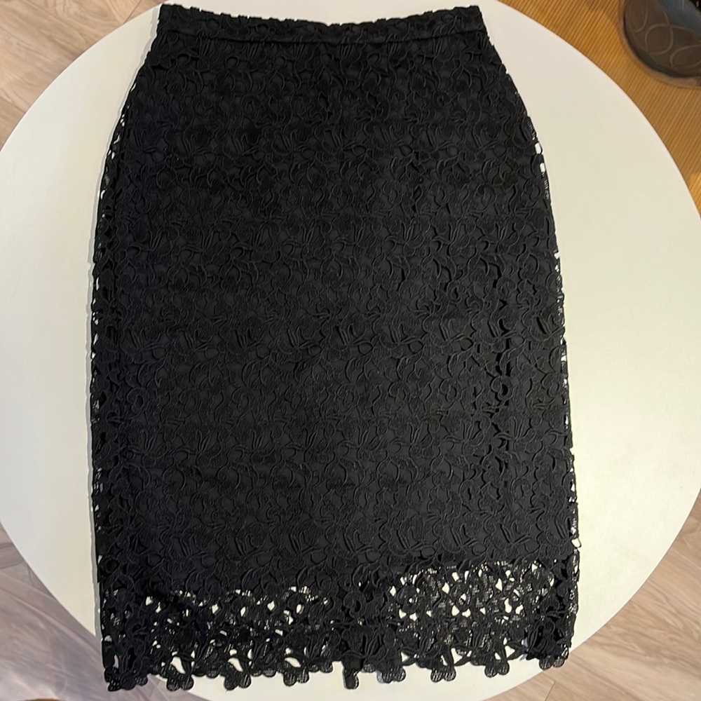 JCrew lace pencil skirt